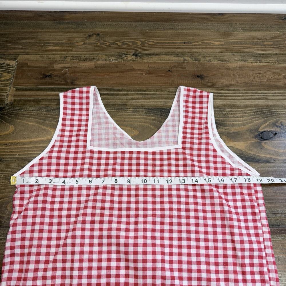 Handmade 2 piece set Woman's Size Small Skirt & Boxey Top Red Gingham - Picture 5 of 6